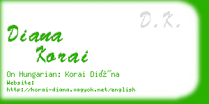 diana korai business card